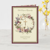 カトリックのお悔やみ 葬儀 花の祈りカード カード (黄色い花)