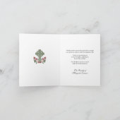 カトリックのアイリッシュケルト十字バラ弔意 サンキューカード (内部)