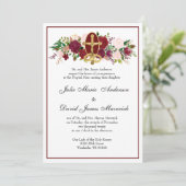 カトリックのエレガント受難結婚宗教 招待状 (スタンド正面)