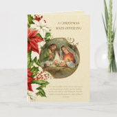カトリックのクリスマスのミサ提供カード シーズンカード (正面)
