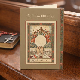 カトリックのクリスマスのミサ提供カード シーズンカード