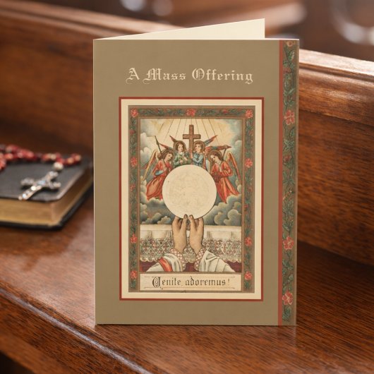 カトリックのクリスマスのミサ提供カード シーズンカード