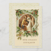カトリックのクリスマス婚約発表 招待状 (正面/裏面)