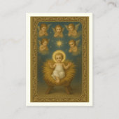 カトリックのクリスマス記念葬儀祈りの言葉カード 名刺 (正面)