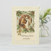 カトリックのクリスマス　伝統的な結婚式の招待状 招待状 (スタンド正面)