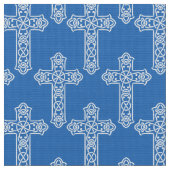 カトリックのクロスキリスト教の信仰のパターン力 ファブリック (クローズアップ)