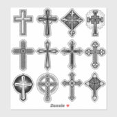 カトリックのクロスセットシール シール (シート)