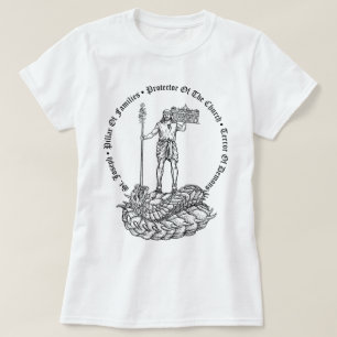 カトリックのシャツサンジョセフ伝統的カトリック Tシャツ
