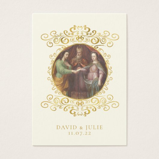 カトリックのジョセフとメアリ結婚ーの祈りの言葉カード (正面)