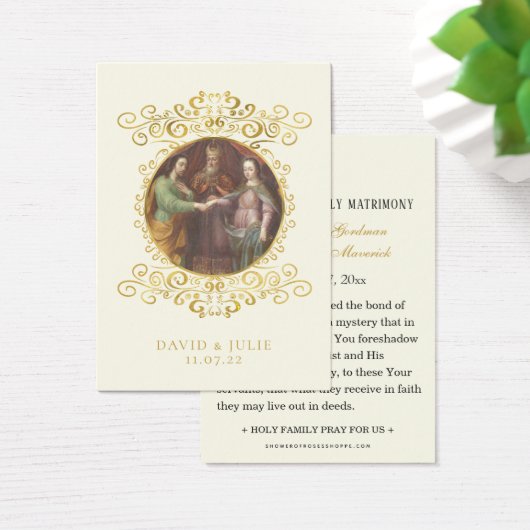 カトリックのジョセフとメアリ結婚ーの祈りの言葉カード (デスク)