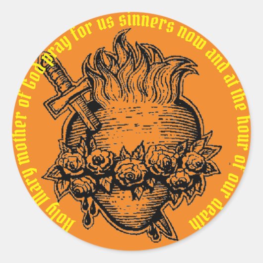 カトリックのステッカー ラウンドシール (正面)