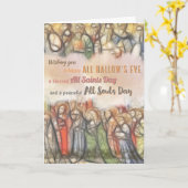 カトリックのハロウィンカード カード (黄色い花)