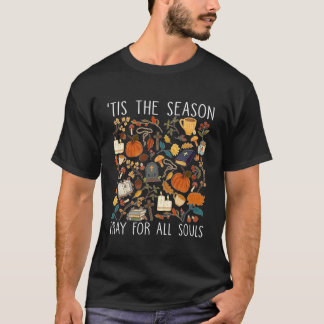 カトリックのハロウィン+秋+シーズンの祈り Tシャツ