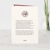 カトリックのバレンタインバラサンテリーズハートクロス カード (裏面)