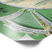 カトリックのマスアイリッシュウーマンチャーチハープ フォトプリント            (角)