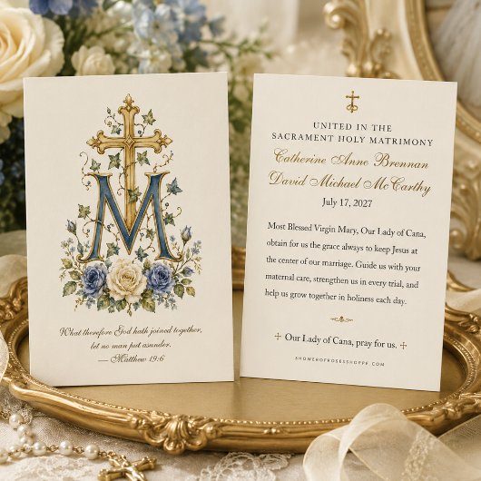 カトリックのマリア様の結婚式祈りの記念品