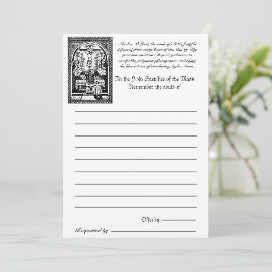 カトリックのミサすべての魂の死の記憶 (スタンド正面)