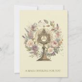 カトリックのミサ提供モンストランスフローラ ノートカード (正面)