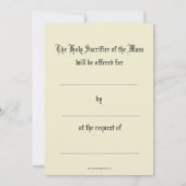 カトリックのミサ提供モンストランスフローラ ノートカード (裏面)