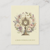 カトリックのミサ提供モンストランスフローラ 名刺 (正面)