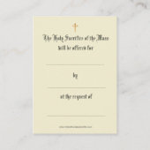 カトリックのミサ提供モンストランスフローラ 名刺 (裏面)