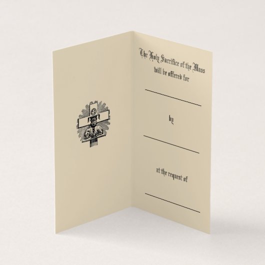 カトリックのミサ提供祈りの言葉イエスホーリーカード 名刺 (内部)