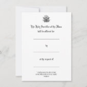 カトリックのミサ提供祈りの言葉神聖カード ノートカード (裏面)