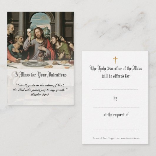 カトリックのミサ提供祈りの言葉神聖カード 名刺 (正面/裏面)