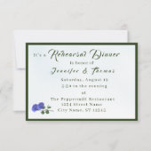 カトリックのミスティブルー&グリーンリハーサルディナー 招待状 (正面)