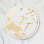 カトリックのミスティ・ブルー&グリーンモノグラムの フェイバータグ (正面)