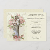 カトリックのメリーイエズファースト聖餐式招待状 招待状 (正面/裏面)