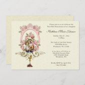 カトリックのメリーイエズファースト聖餐式招待状 招待状 (正面/裏面)