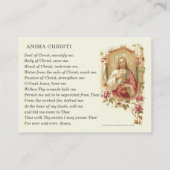 カトリックのユーカリスティック崇拝イエス祈りの言葉エンクロス 名刺 (裏面)