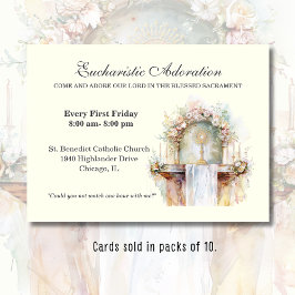 カトリックのユーカリスティック崇拝イエス祈りの言葉カード プレイスカード