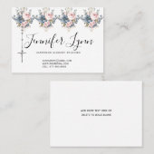 カトリックのロザリオ宗教的なピンクのバラ 名刺 (正面/裏面)