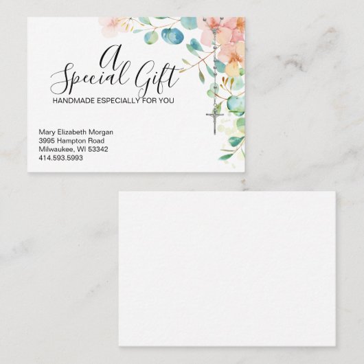 カトリックのロザリーのユーカリ宗教フローラギフト 名刺 (正面/裏面)