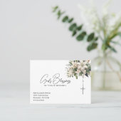 カトリックのロザリーリリー宗教フローラ 名刺 (スタンド正面)