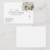 カトリックのロザリーリリー宗教フローラ 名刺 (正面/裏面)