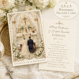 カトリックの伝統的な結婚式の新婚ミサの祈り カード