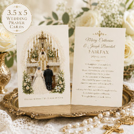 カトリックの伝統的な結婚式の新婚ミサ祈り カード