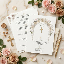 カトリックの伝統的な結婚式の詳細の十字架 エンクロージャーカード