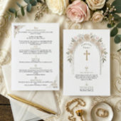 カトリックの伝統的な結婚式の詳細の十字架 エンクロージャーカード