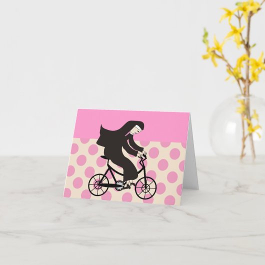 カトリックの修道女のノートカードヌーンアート カード (黄色い花)