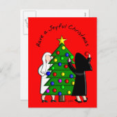 カトリックの修道女の芸術クリスマスカード&ギフト シーズンポストカード (正面/裏面)