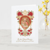 カトリックの修道女の誓いのカードの宗教的な職業 カード (黄色い花)