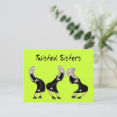 カトリックの修道女ギフト"ねじれ姉妹"デザイン ポストカード (スタンド正面)