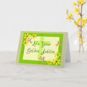カトリックの修道女ゴールデンジュビリーカード カード (黄色い花)