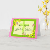 カトリックの修道女ゴールデンジュビリーカード カード (黄色い花)