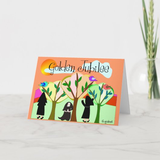 カトリックの修道女ゴールデンジュビリーギフト カード (正面)