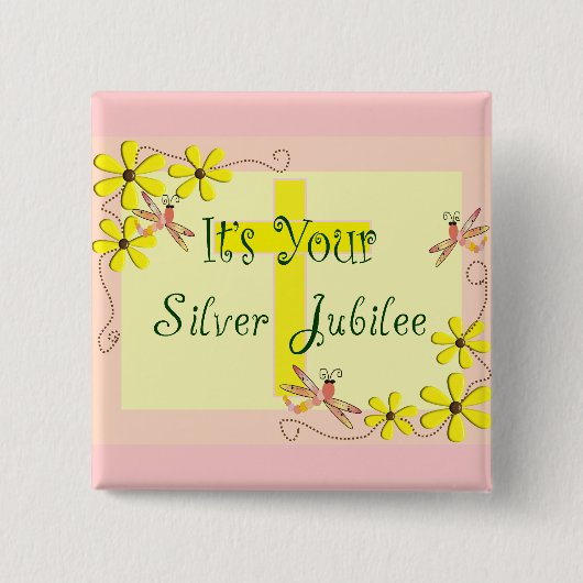 カトリックの修道女シルバージュビリーカード、マグカップ、トートバッグ 缶バッジ (正面)